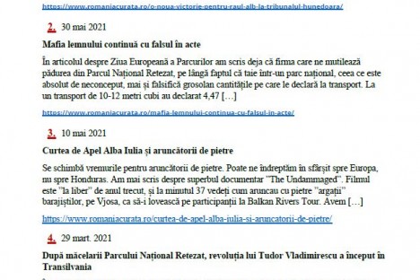 Articole RomaniaCurata