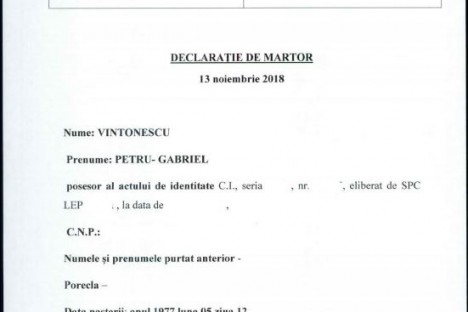 Declaratie Vintonescu Gabriel 13.11.2018
