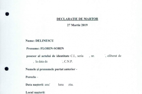 Declaratie de martor Delinescu Florin - Sorin 27.03.2019 