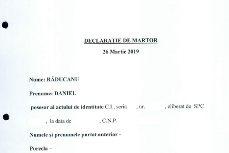Declaratii Daniel Raducanu 26.03.2019