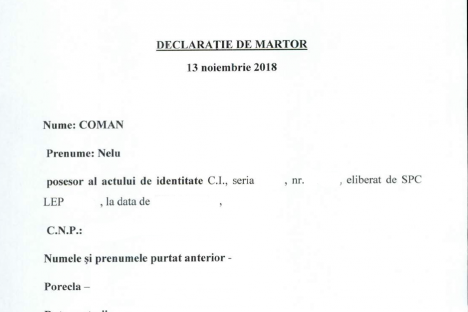 Declaratii Coman Nelu 13.11.2018