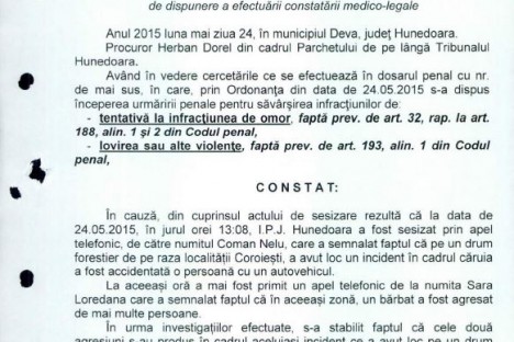 Ordonanta de dispunere a efectuarii constatarii medico legale 24.05.2015