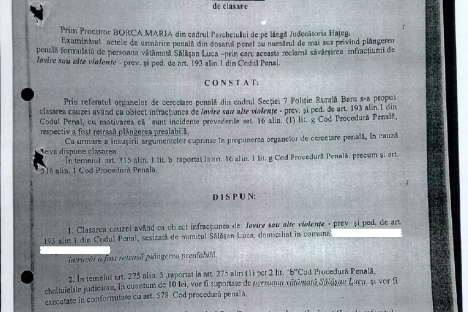 Ordonanta de clasare 29.06.2014