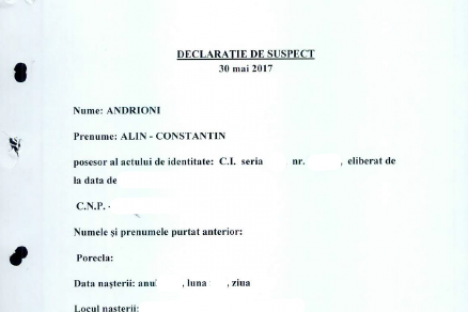 Declaratie de suspect Alin Andrioni 30-05-2017
