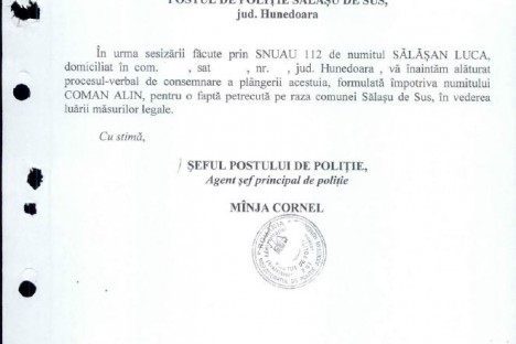 Plangere Salasan Luca impotriva Coman Alin 18.05.2015
