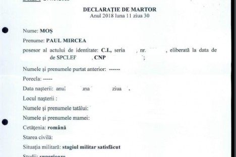 Declaratie de martor Mos Paul Mircea 30.11.2018