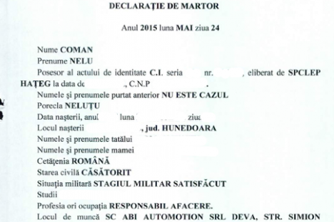 Declaratie martor Coman Nelu 24.05.2015 integral subliniat