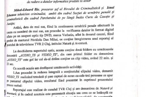 Proces verbal de redare a datelor informatice predate la dosar 04.07.2019