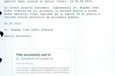 email analiza profesionista a materialelor video 26.05.2015 catre Herbei